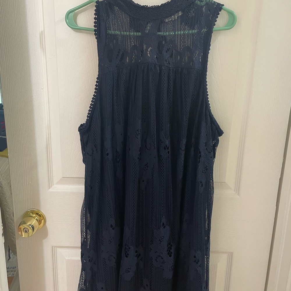 Navy lace dress, plus size